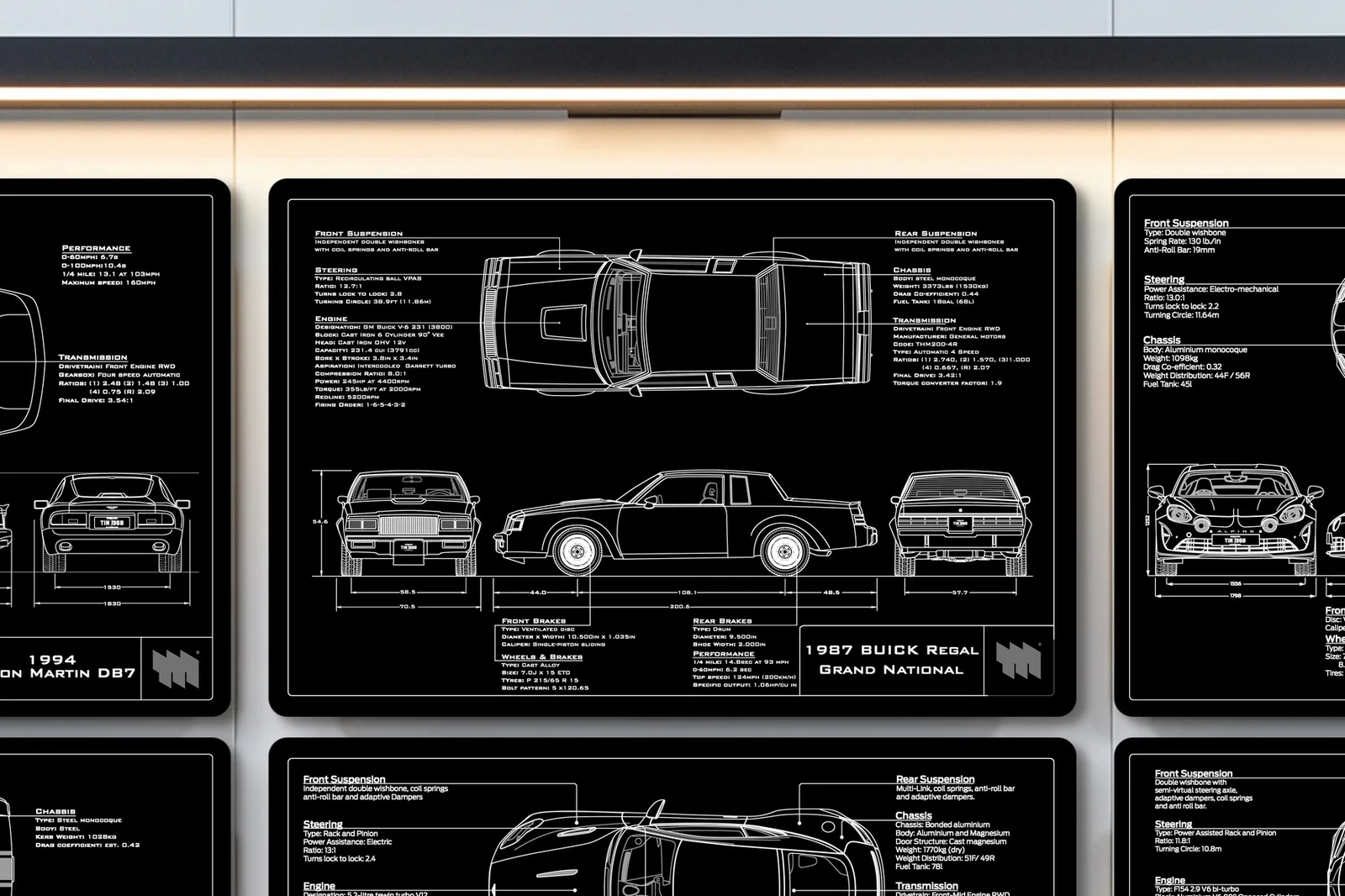 1987 Buick Regal Grand National, close on the workshop wall